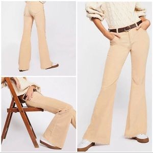 Free People Vintage Cord Flare Pants Khaki
